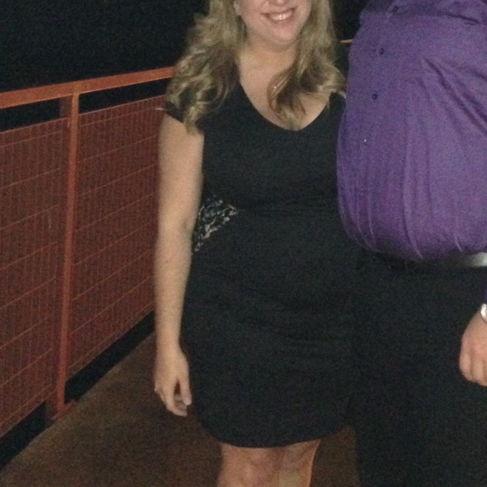 Body-con Dress with Lace Detail
